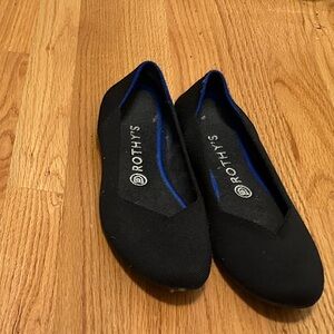 Rothy's Black flats - size 9/good used condition